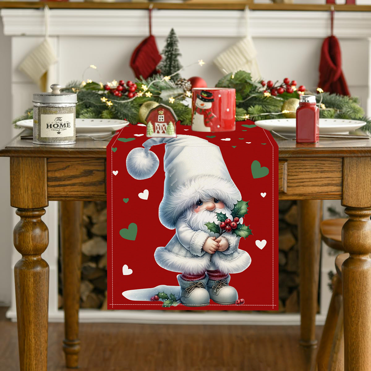 Christmas Dwarf Printed Xmas Runner