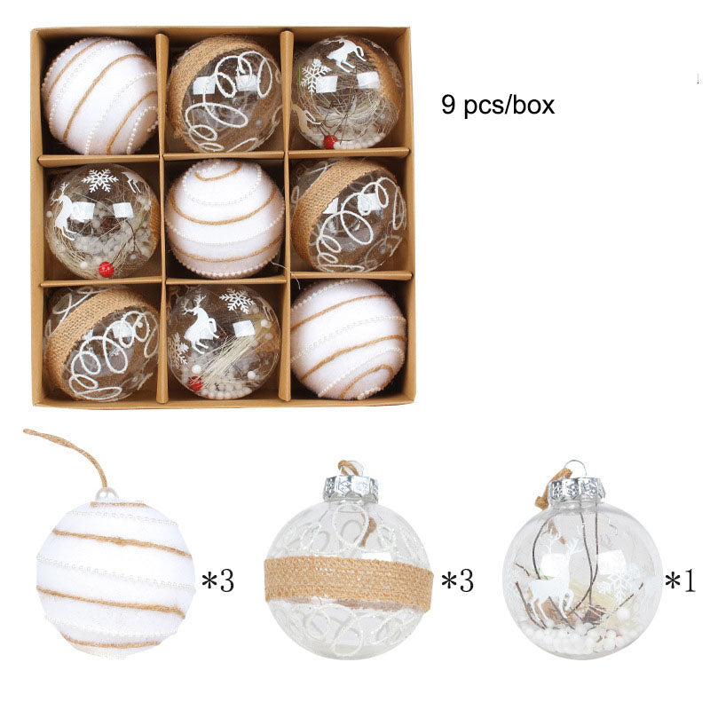 Christmas home painted ball decorations