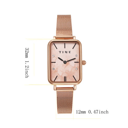 High-Grade Square Ins Style Student Steel Belt Watch Simple Temperament Quartz