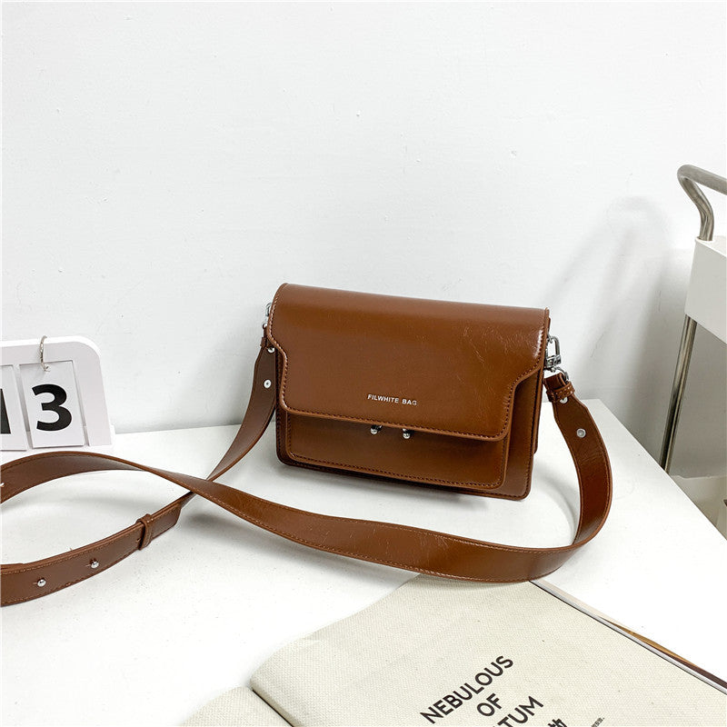 Simple PU Small Square Student Fashion Casual All-match Shoulder Bag