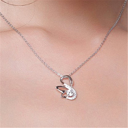 Swan Necklace Silver Plated Female Clavicle Chain Pendant