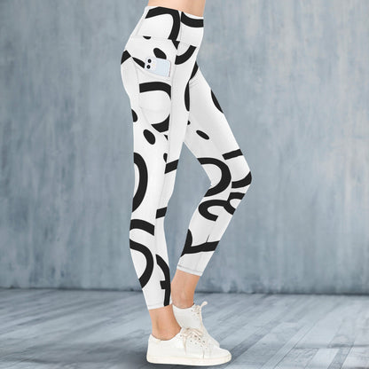 LeCoopMerch23 Rolling Lines High Waist Pocket Yoga Leggings