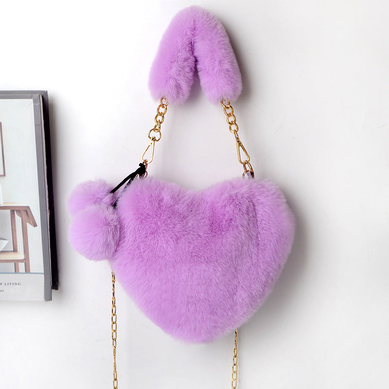 Love Bags Soft Plush Women Valentine's Day Bag