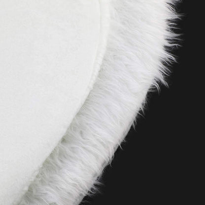 White Christmas Tree Skirt Plush Faux Fur