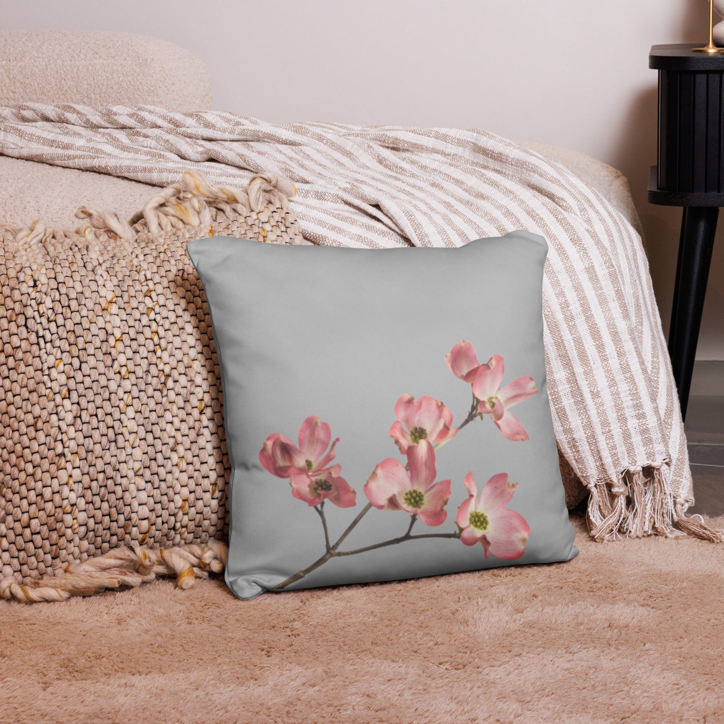 For The Love of Cherry Blossoms Basic Pillow