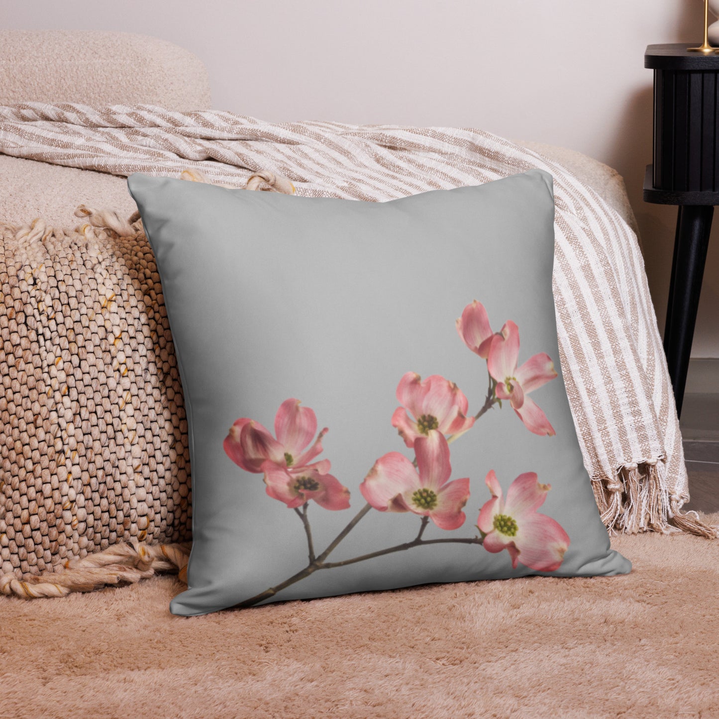 For The Love of Cherry Blossoms Basic Pillow