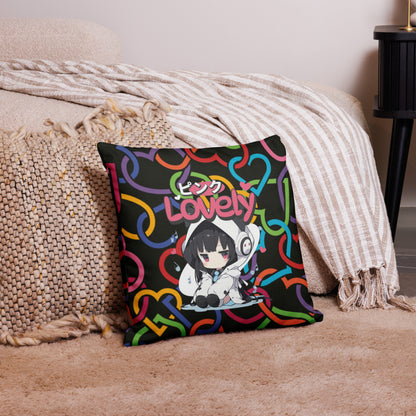 Lovely Anime Girl Premium Pillow