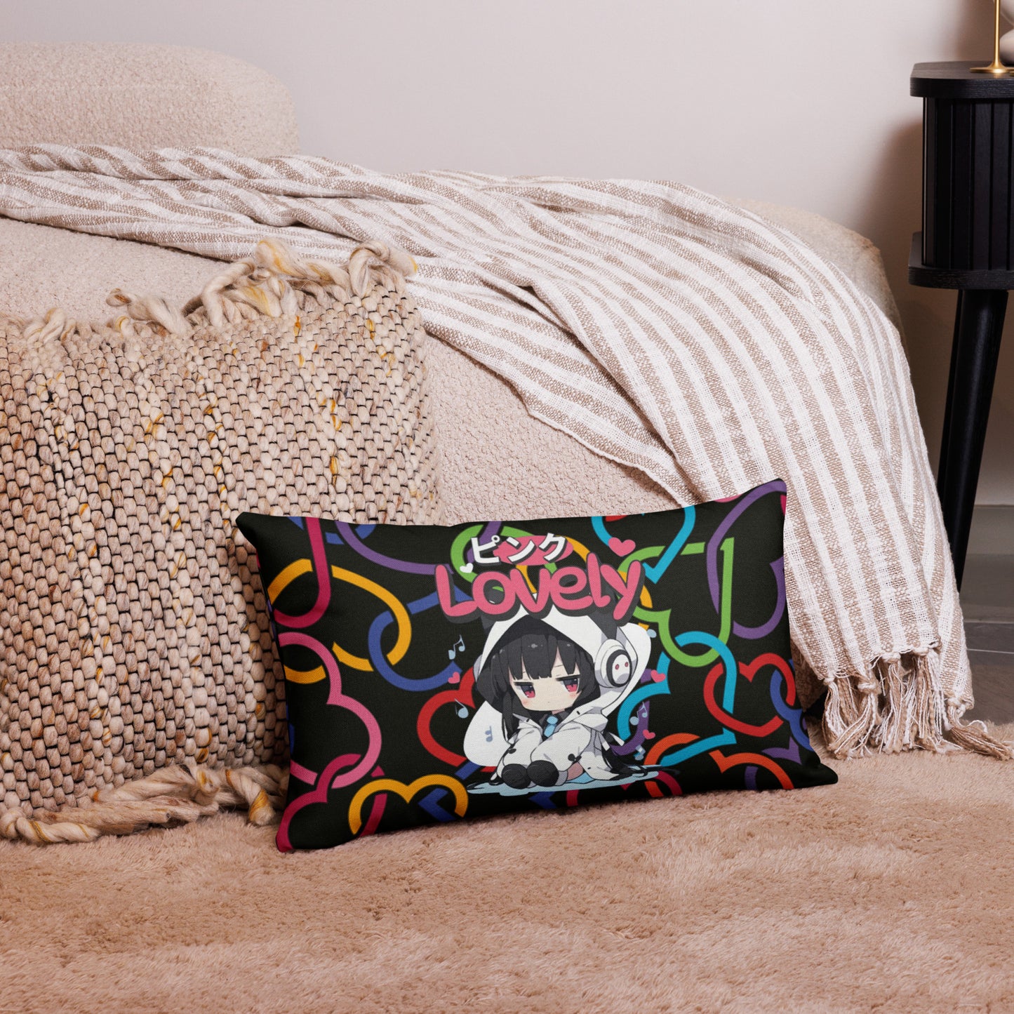 Lovely Anime Girl Premium Pillow