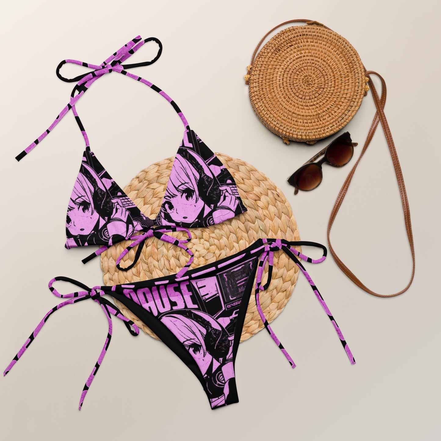 Le' Coop Merch 23 Anime All-over print recycled string bikini