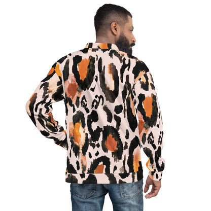 Tiger Print Unisex Bomber Jacket/Created with kittl.com