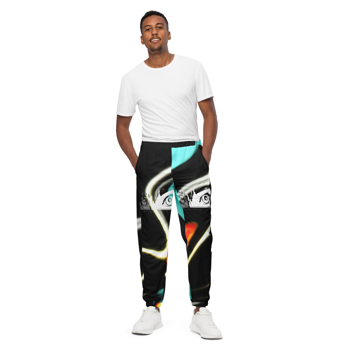 Anime Eyes Unisex track pants created with kittl.com