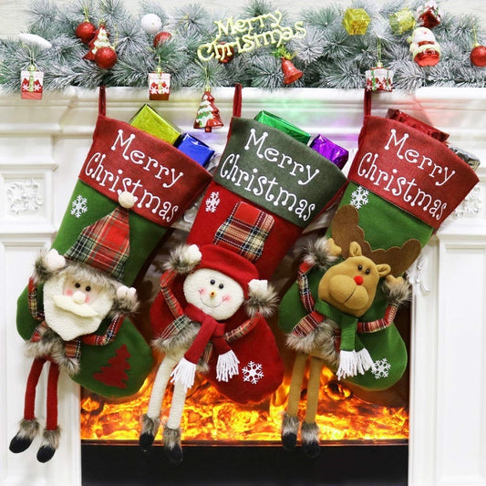 Xmas Big Stockings Set Decorations