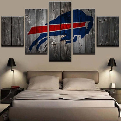 Buffalo Bills Barnwood Wall Art Decor Canvas Printing