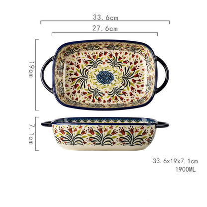 Ceramic Tableware Rectangular Casserole Dish