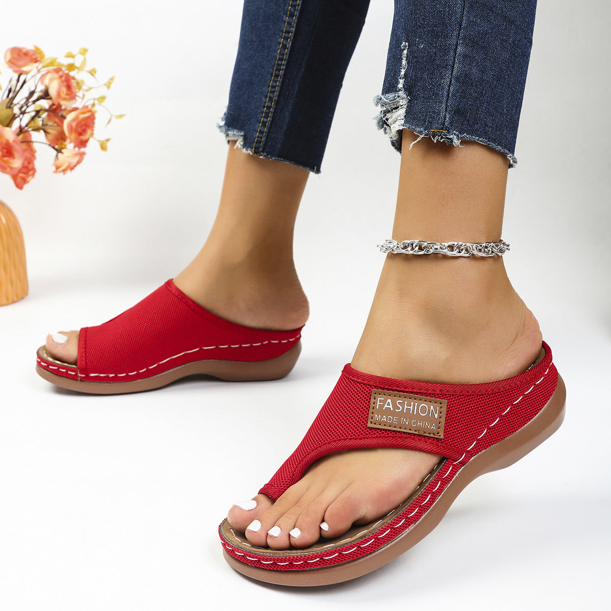 Breathable Clip Toe Sandals For Women