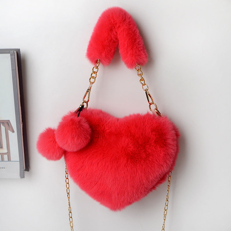 Love Bags Soft Plush Women Valentine's Day Bag