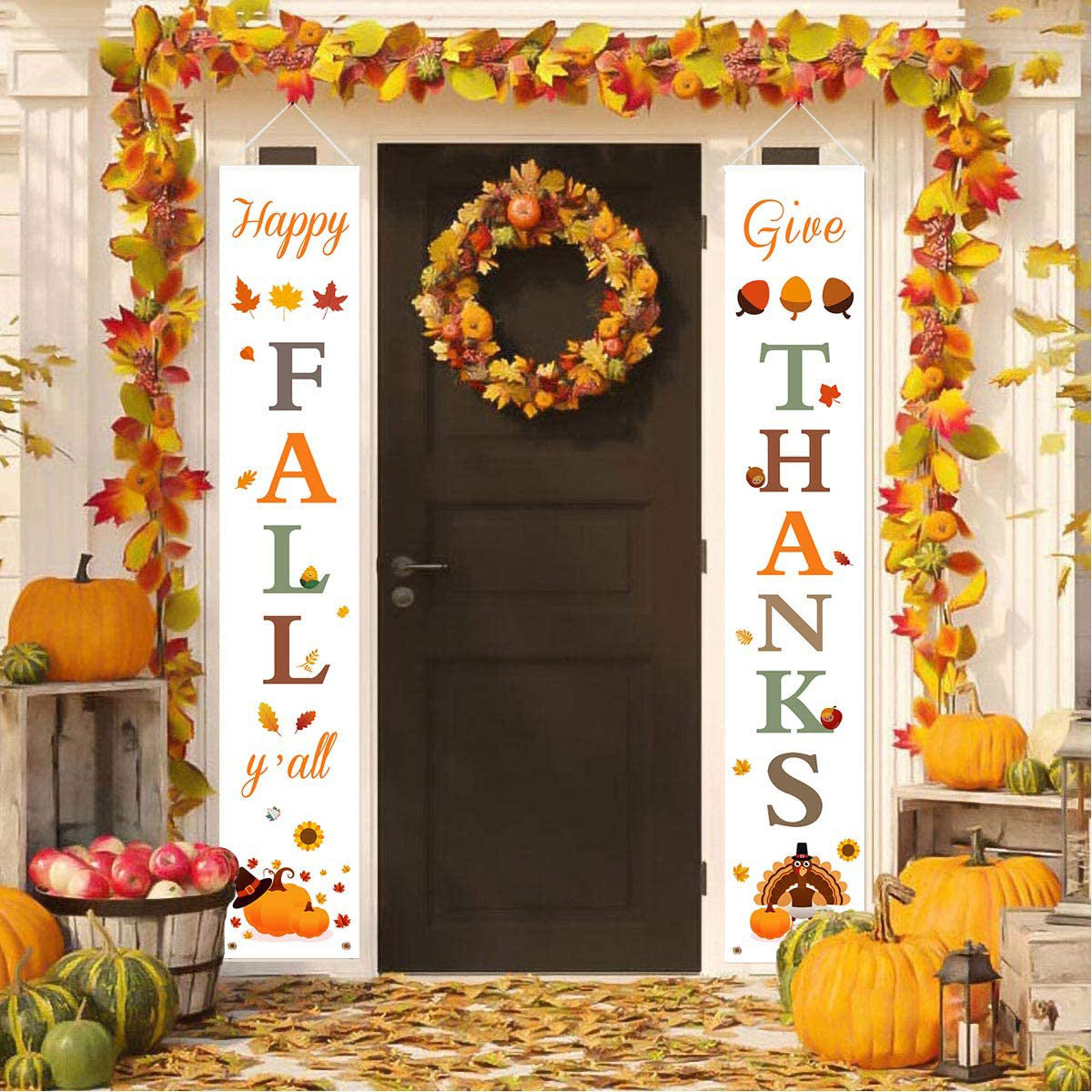 Thanksgiving Curtain Banner Background Decoration