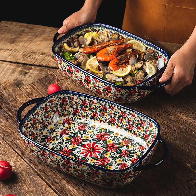 Ceramic Tableware Rectangular Casserole Dish