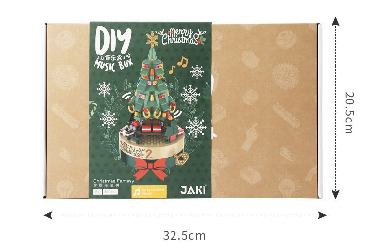 Christmas Tree Blocks Spin Music Box