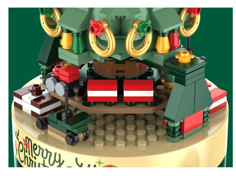Christmas Tree Blocks Spin Music Box