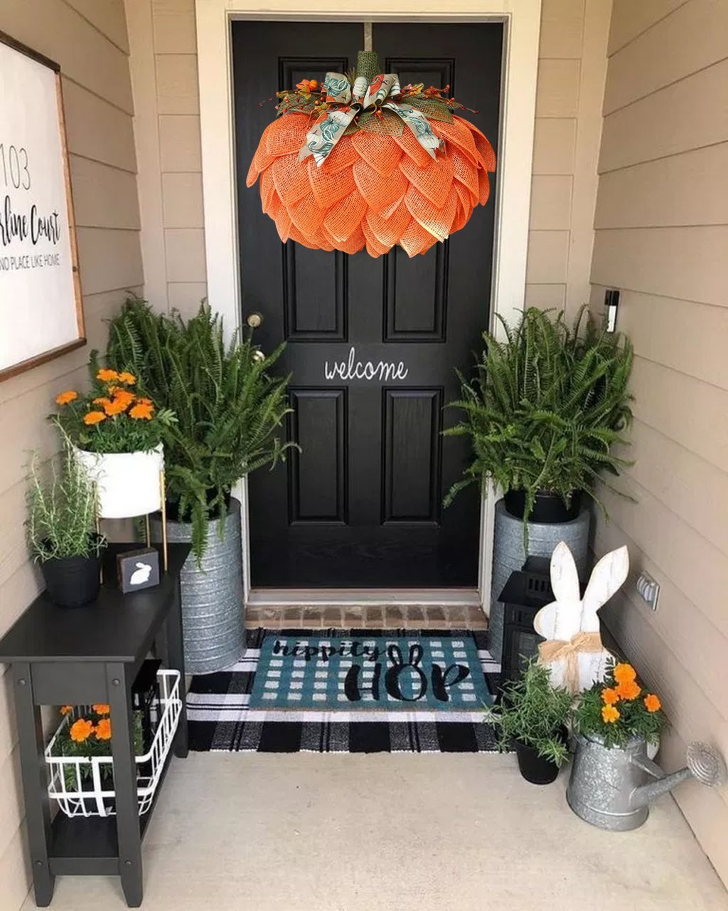 Home Pumpkin Wreath Door Decor