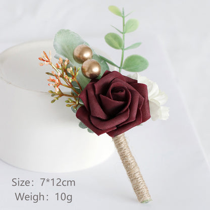 European Style Mori Style Wedding Groom Corsage