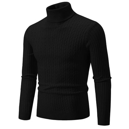 Pullover High Collar Casual Sweater Men