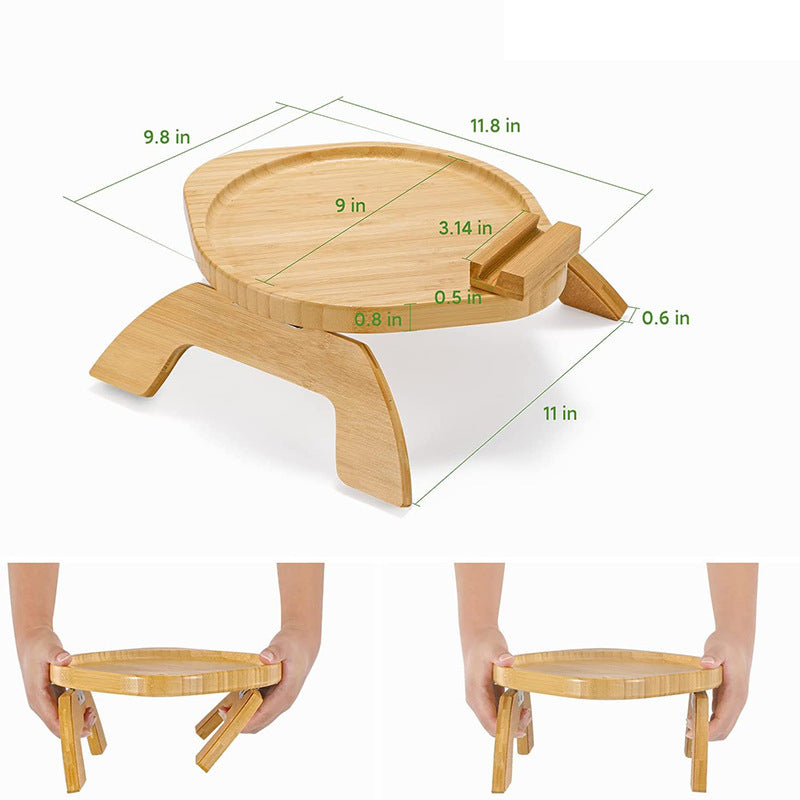 Bamboo Portable Folding Sofa Tray Home Decor