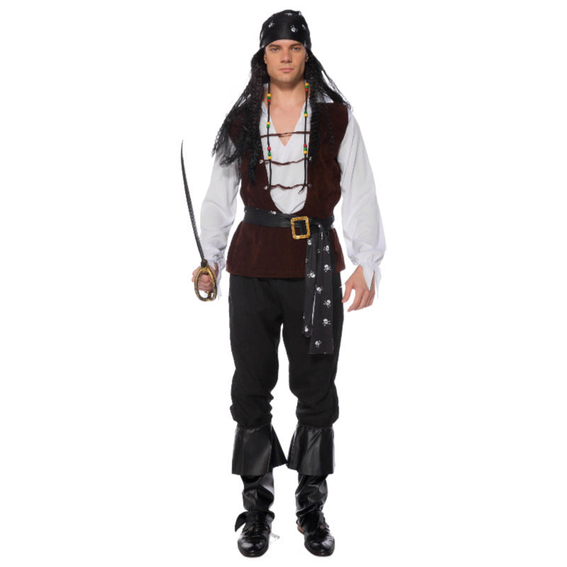 Men's Cosplay Halloween Pirates Of The Caribbean Clothing