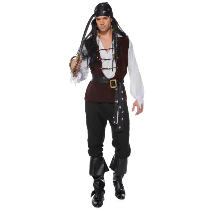 Men's Cosplay Halloween Pirates Of The Caribbean Clothing