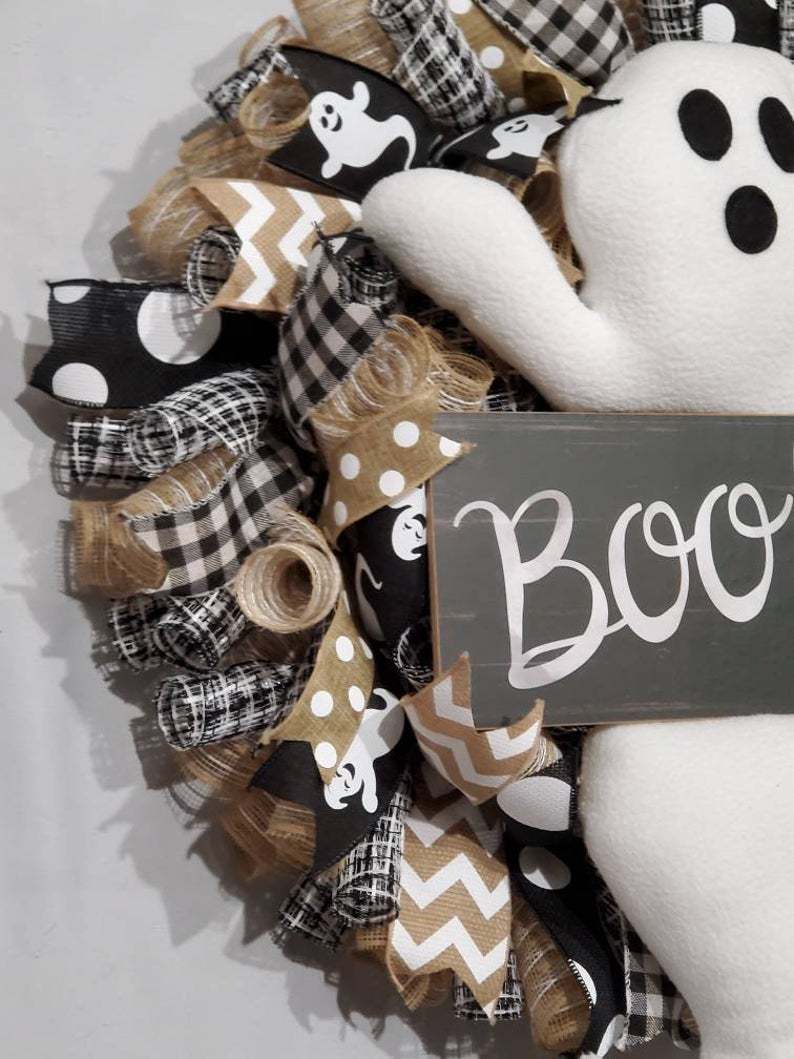 Cross-border Halloween Ghost Garland Cute Boo