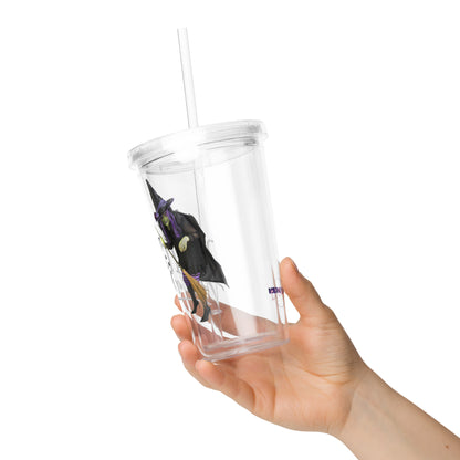 LCM23 Witch Please Halloween Clear plastic tumbler