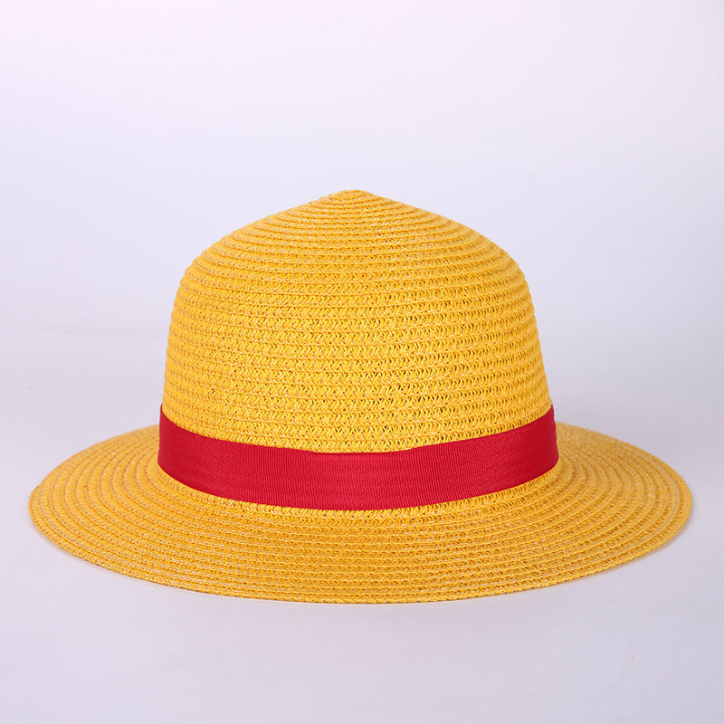 Anime Luffy Anime Cosplay Straw Boater Beach Hat C