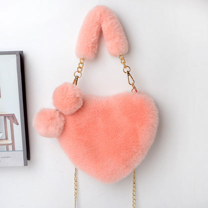 Love Bags Soft Plush Women Valentine's Day Bag