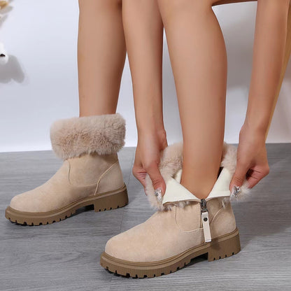 Side-Zipper Snow Boot For Women