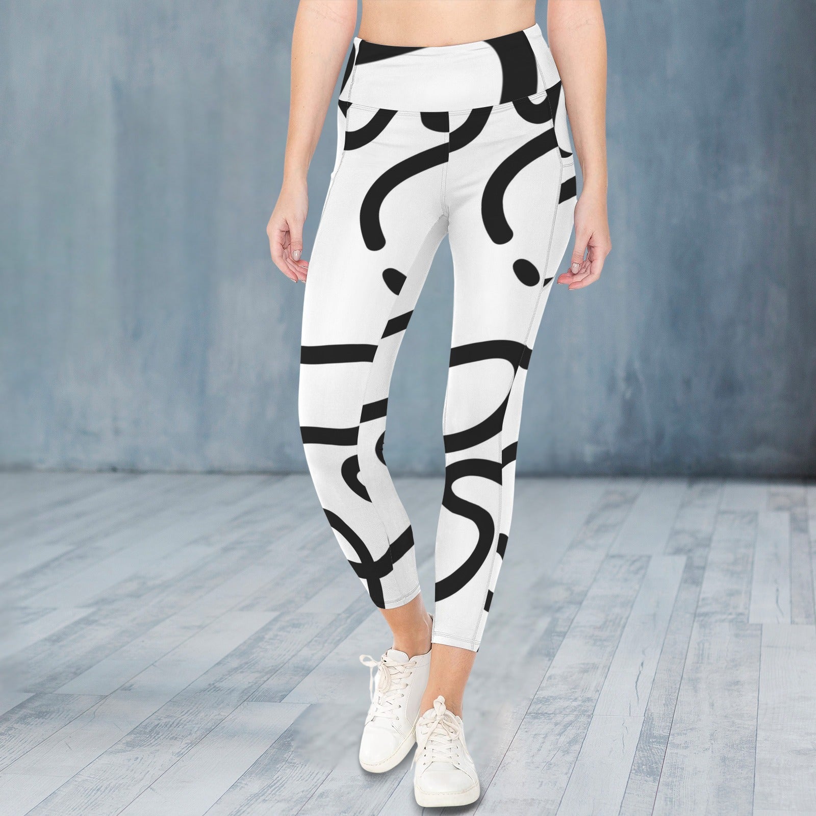 LeCoopMerch23 Rolling Lines High Waist Pocket Yoga Leggings