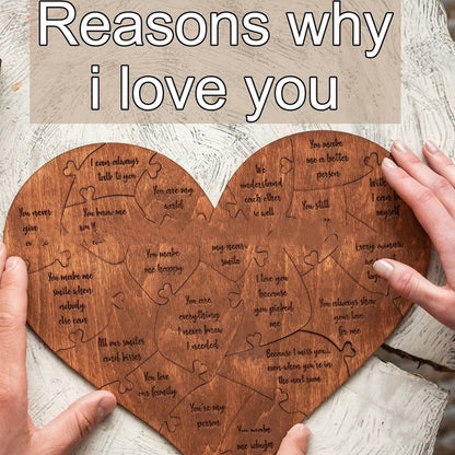 New Valentine's Day Wooden Love Puzzle Resons Why I Love You