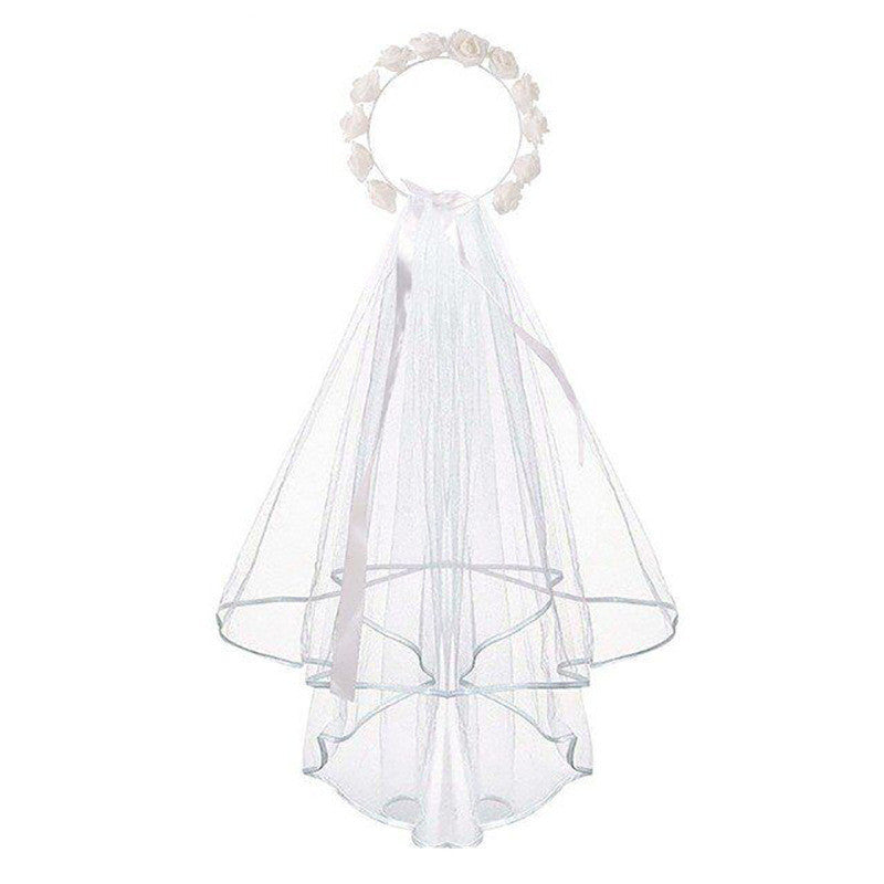 White Garland Headdress Props