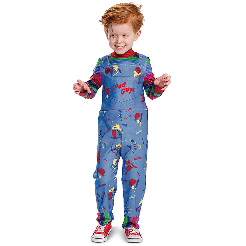 Halloween Children's Chucky Horror Clown Play Costume