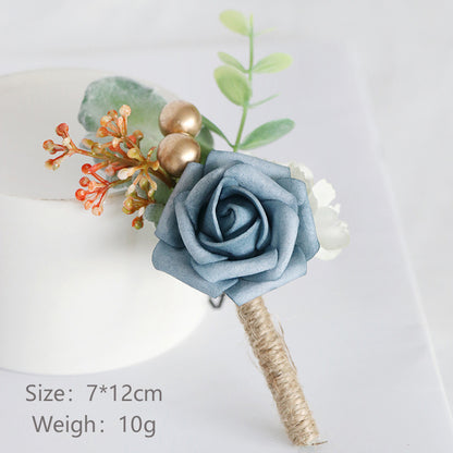 European Style Mori Style Wedding Groom Corsage