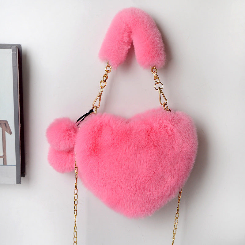 Love Bags Soft Plush Women Valentine's Day Bag