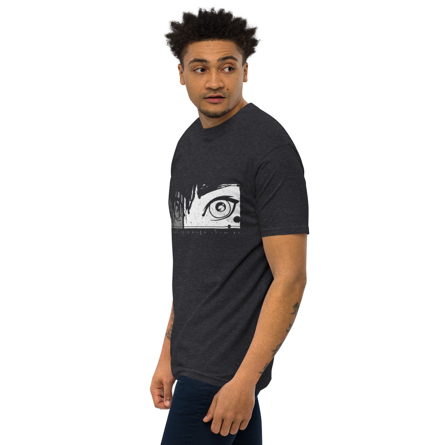 Anime Eye's Men’s premium heavyweight tee created with kittl.com