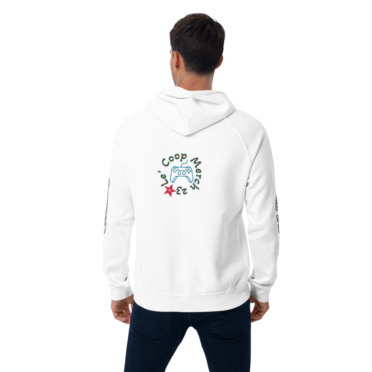 Gamer For Life Unisex eco raglan hoodie