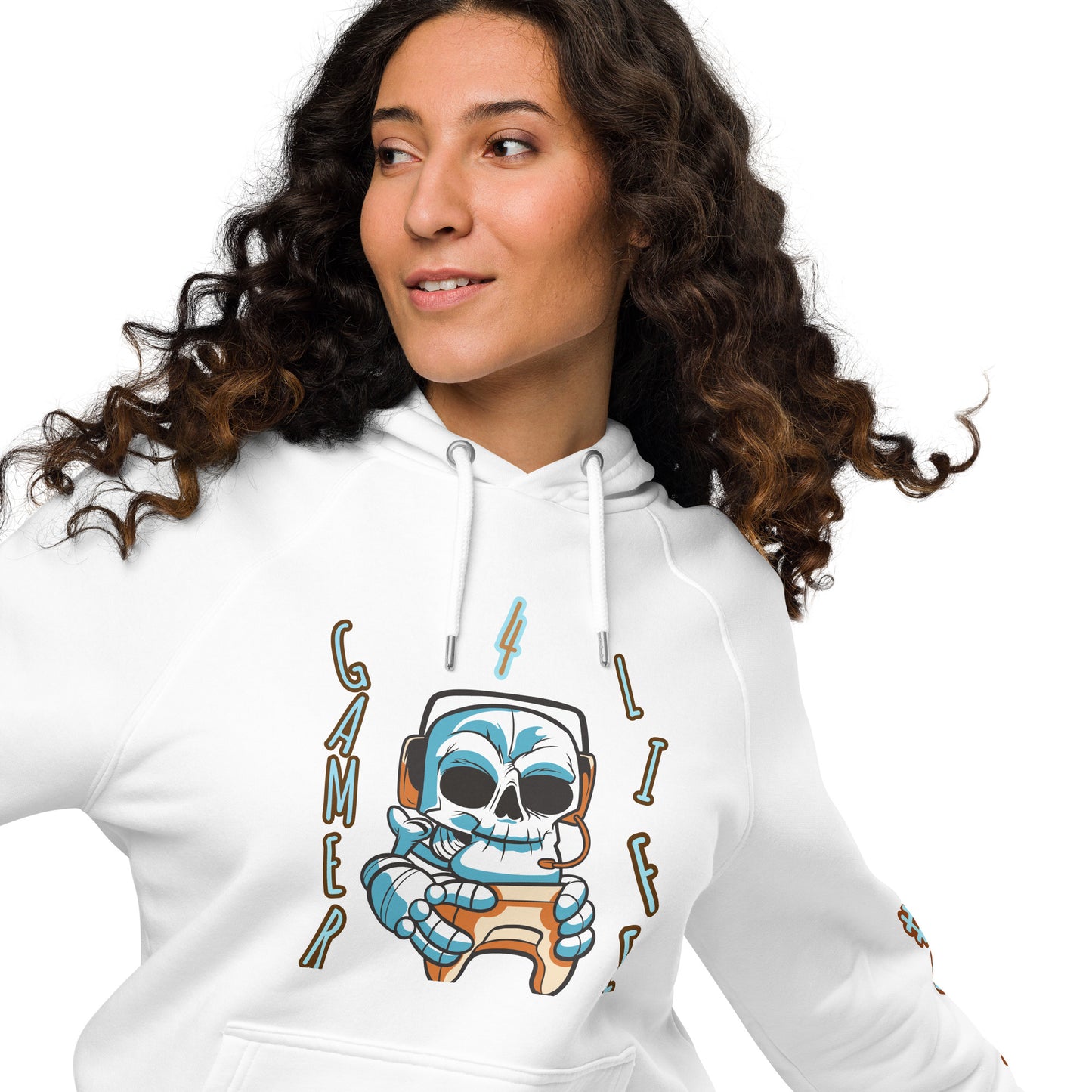 Gamer For Life Unisex eco raglan hoodie