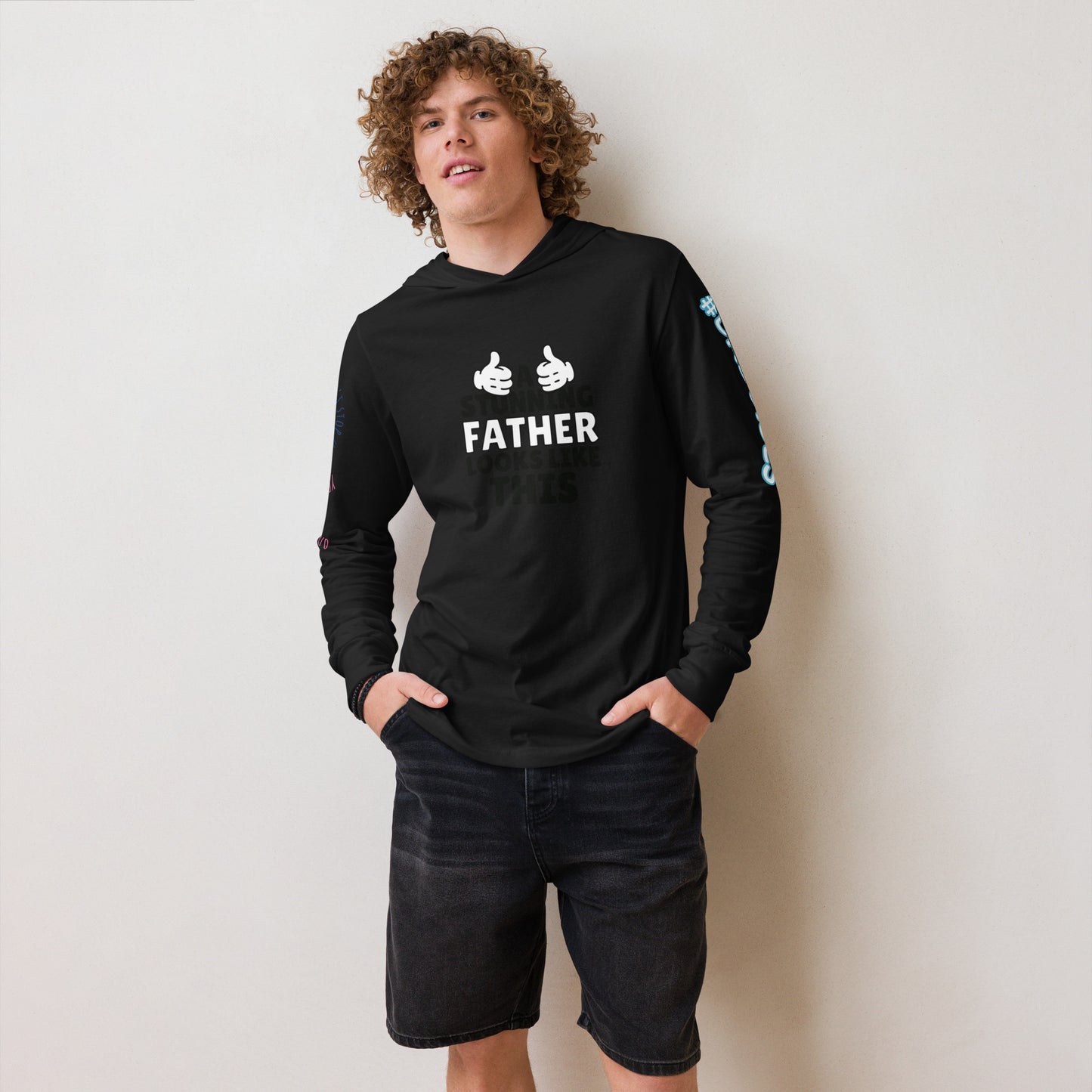 Stunning Father Hooded long-sleeve tee