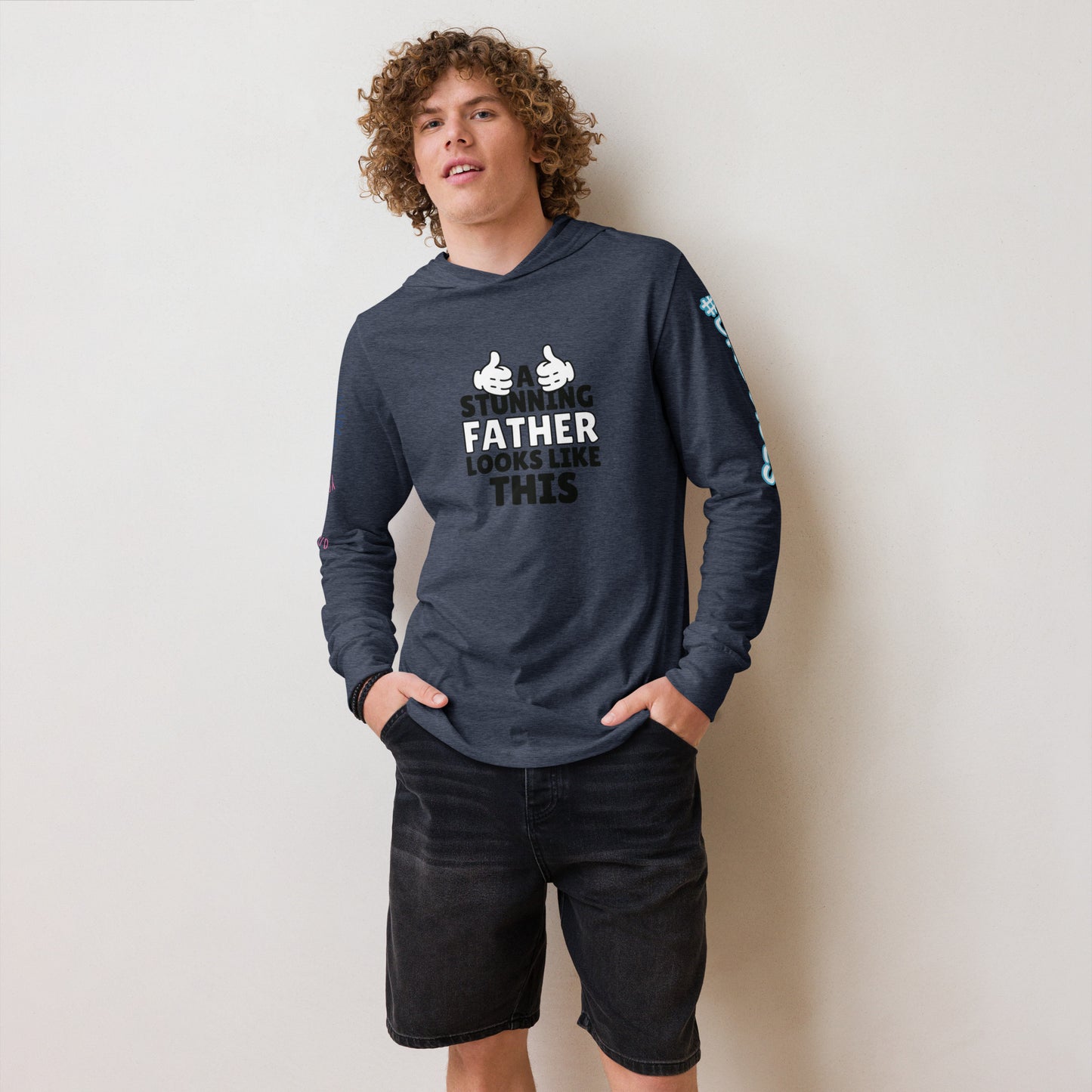 Stunning Father Hooded long-sleeve tee