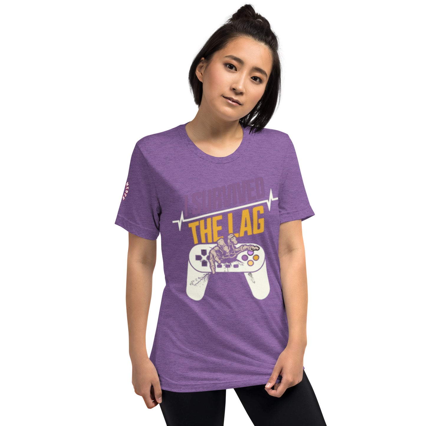 I Survived The Lag Short sleeve t-shirt created with kittl.com