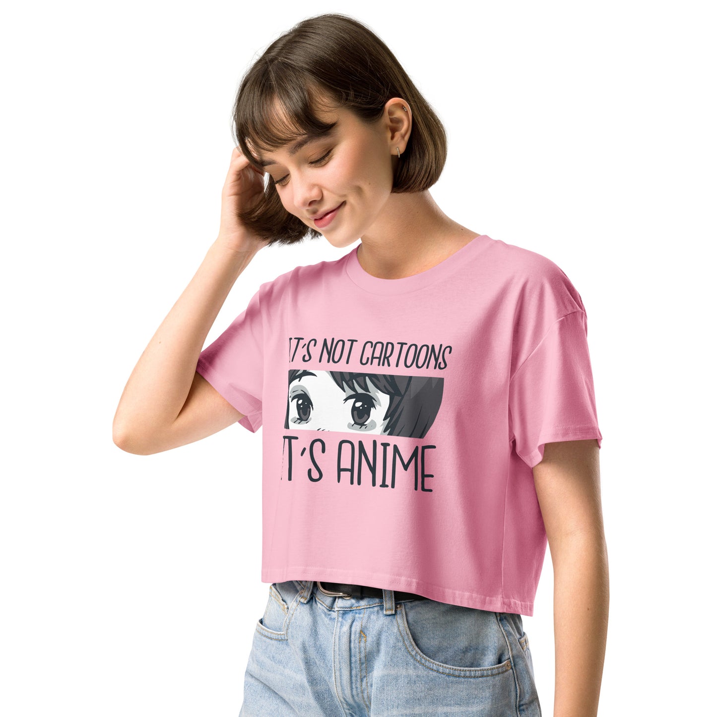 It's Not Cartoon It's Anime Women’s crop top