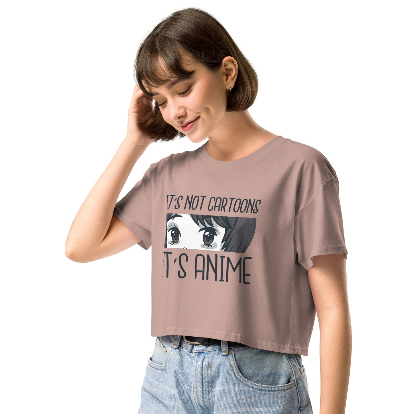 It's Not Cartoon It's Anime Women’s crop top