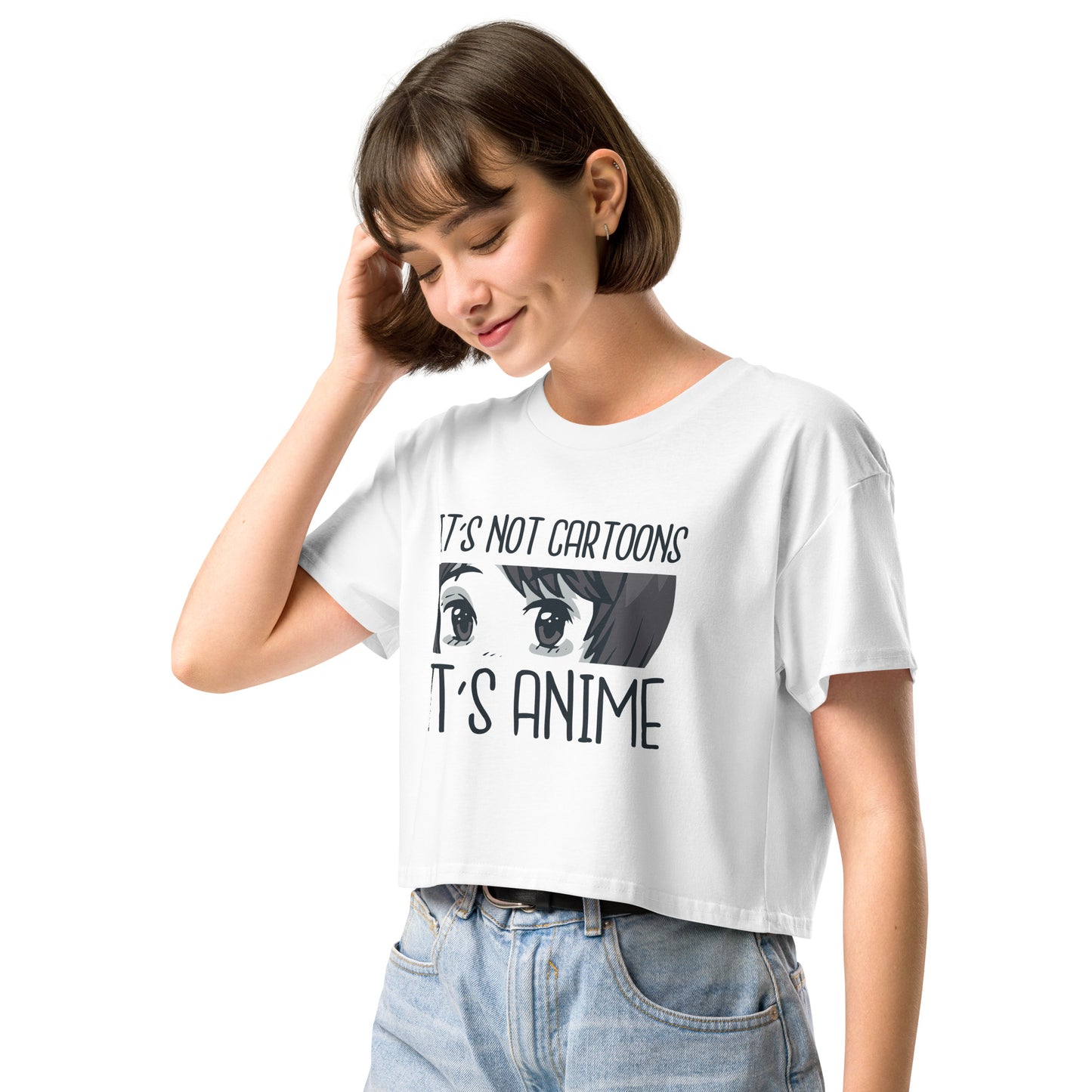 It's Not Cartoon It's Anime Women’s crop top